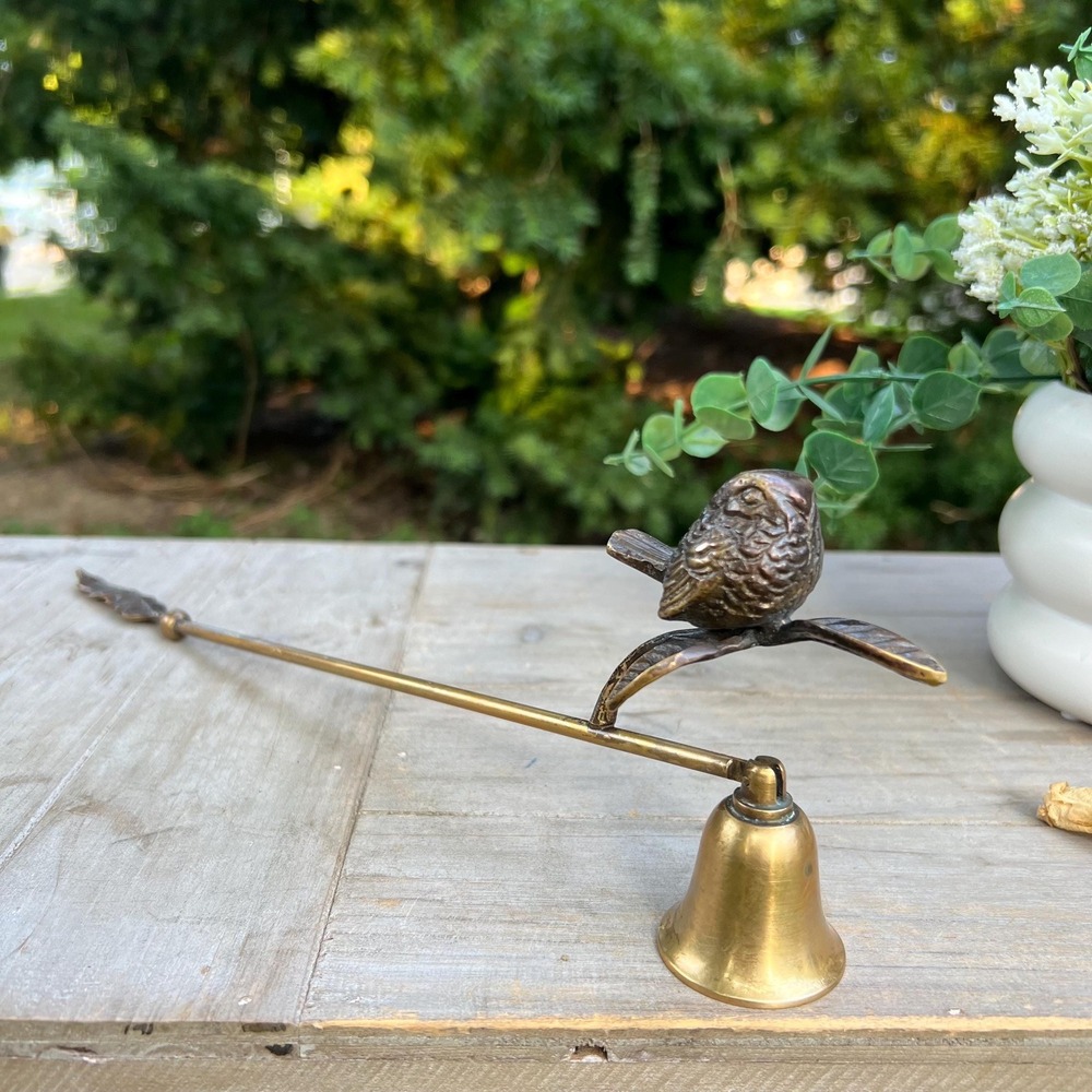 Vintage Brass Bird Candle Snuffer